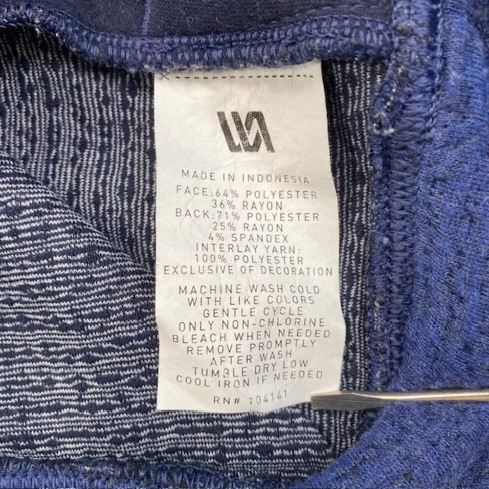 VRST Mens Blue Waffle Textured Quarter Zip Pullover Activewear Size M